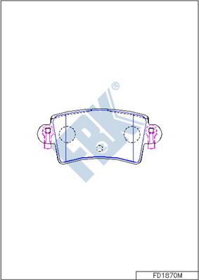 FBK FD1870M - Тормозные колодки, дисковые, комплект autospares.lv