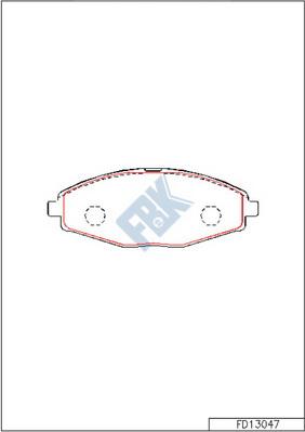 FBK FD13047 - Тормозные колодки, дисковые, комплект autospares.lv