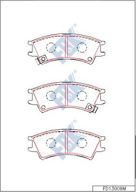 FBK FD13009M - Тормозные колодки, дисковые, комплект autospares.lv