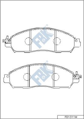 FBK FD1311M - Тормозные колодки, дисковые, комплект autospares.lv