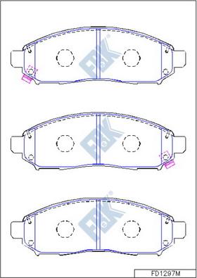 FBK FD1297M - Тормозные колодки, дисковые, комплект autospares.lv