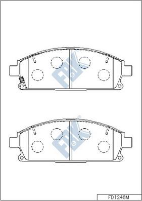 FBK FD1248M - Тормозные колодки, дисковые, комплект autospares.lv