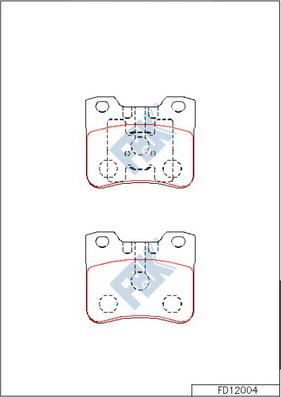 FBK FD12004S - Тормозные колодки, дисковые, комплект autospares.lv