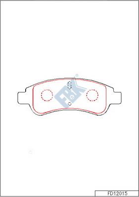 FBK FD12015 - Тормозные колодки, дисковые, комплект autospares.lv