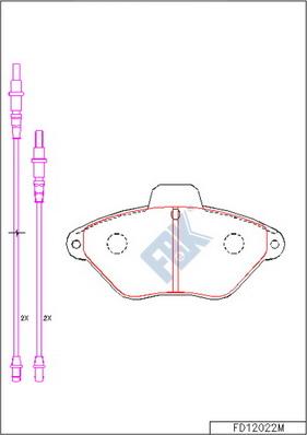 FBK FD12022M - Тормозные колодки, дисковые, комплект autospares.lv