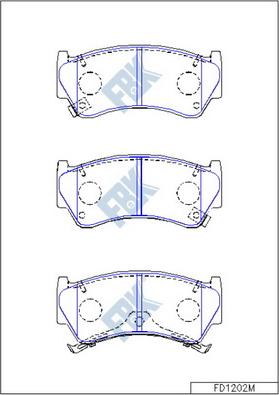 FBK FD1202M - Тормозные колодки, дисковые, комплект autospares.lv