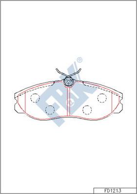 FBK FD1213 - Тормозные колодки, дисковые, комплект autospares.lv