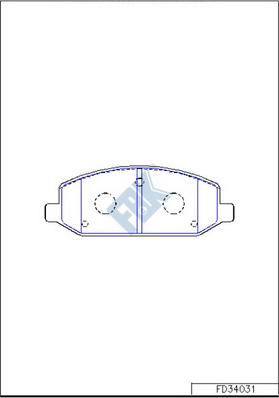 FBK FD34031 - Тормозные колодки, дисковые, комплект autospares.lv