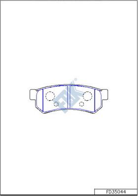 FBK FD35044 - Тормозные колодки, дисковые, комплект autospares.lv