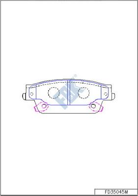 FBK FD35045M - Тормозные колодки, дисковые, комплект autospares.lv