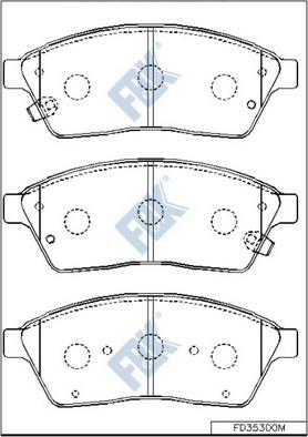 FBK FD35300M - Тормозные колодки, дисковые, комплект autospares.lv