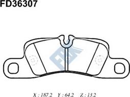 FBK FD36307 - Тормозные колодки, дисковые, комплект autospares.lv