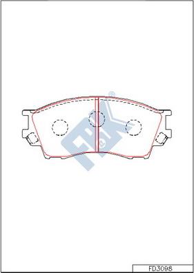 FBK FD3098 - Тормозные колодки, дисковые, комплект autospares.lv