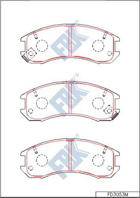 FBK FD3053M - Тормозные колодки, дисковые, комплект autospares.lv