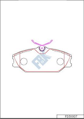 FBK FD30007 - Тормозные колодки, дисковые, комплект autospares.lv