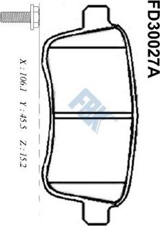 FBK FD30027A - Тормозные колодки, дисковые, комплект autospares.lv