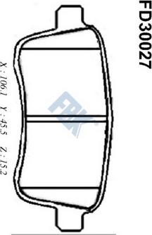 FBK FD30027 - Тормозные колодки, дисковые, комплект autospares.lv