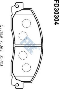 FBK FD30304 - Тормозные колодки, дисковые, комплект autospares.lv