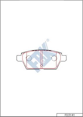 FBK FD3141 - Тормозные колодки, дисковые, комплект autospares.lv