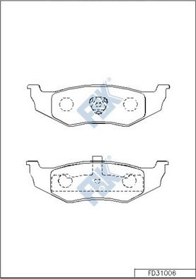 FBK FD31006 - Тормозные колодки, дисковые, комплект autospares.lv