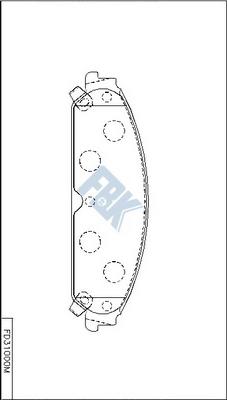 FBK FD31000M - Тормозные колодки, дисковые, комплект autospares.lv