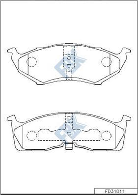 FBK FD31011 - Тормозные колодки, дисковые, комплект autospares.lv