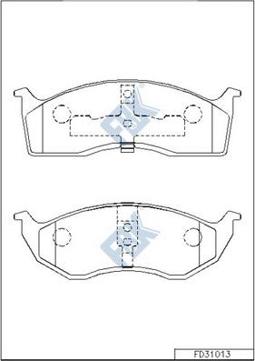 FBK FD31013 - Тормозные колодки, дисковые, комплект autospares.lv