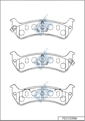 FBK FD31036M - Тормозные колодки, дисковые, комплект autospares.lv