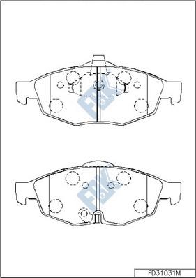 FBK FD31031M - Тормозные колодки, дисковые, комплект autospares.lv