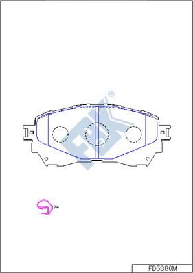 FBK FD3886M - Тормозные колодки, дисковые, комплект autospares.lv