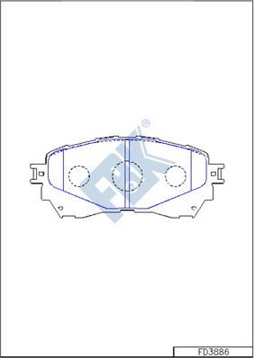 FBK FD3886 - Тормозные колодки, дисковые, комплект autospares.lv