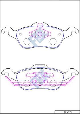 FBK FD3879 - Тормозные колодки, дисковые, комплект autospares.lv