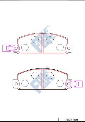 FBK FD3870M - Тормозные колодки, дисковые, комплект autospares.lv