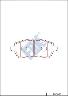 FBK FD3872 - Тормозные колодки, дисковые, комплект autospares.lv