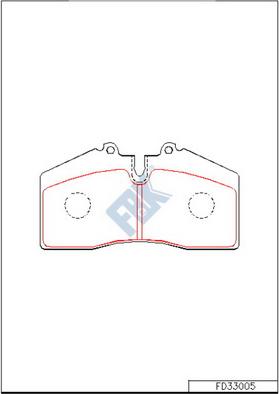 FBK FD33005 - Тормозные колодки, дисковые, комплект autospares.lv