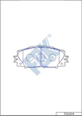 FBK FD2904 - Тормозные колодки, дисковые, комплект autospares.lv