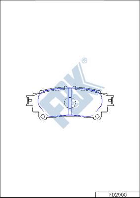 FBK FD2900 - Тормозные колодки, дисковые, комплект autospares.lv