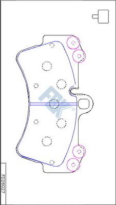 FBK FD26027 - Тормозные колодки, дисковые, комплект autospares.lv