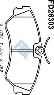 FBK FD26303 - Тормозные колодки, дисковые, комплект autospares.lv