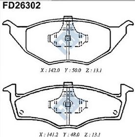 FBK FD26302 - Тормозные колодки, дисковые, комплект autospares.lv