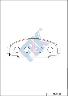 FBK FD2059 - Тормозные колодки, дисковые, комплект autospares.lv