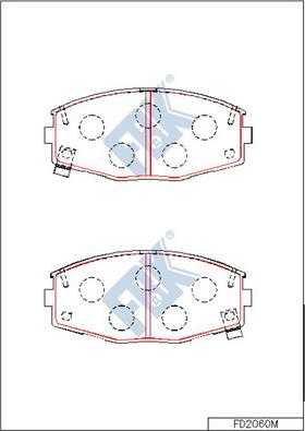 FBK FD2060M - Тормозные колодки, дисковые, комплект autospares.lv