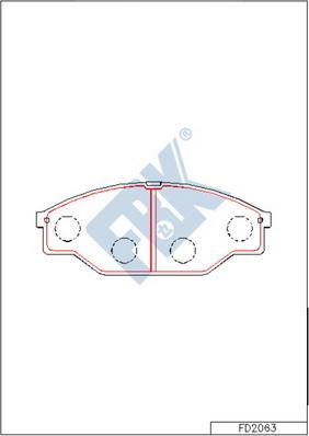 FBK FD2063 - Тормозные колодки, дисковые, комплект autospares.lv