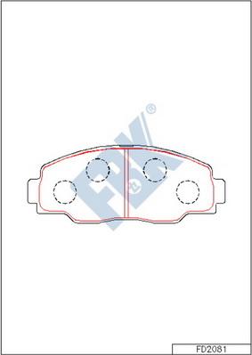 FBK FD2081 - Тормозные колодки, дисковые, комплект autospares.lv