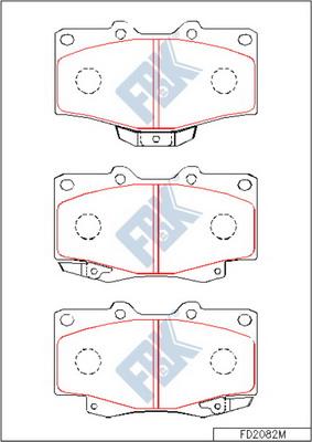 FBK FD2082M - Тормозные колодки, дисковые, комплект autospares.lv