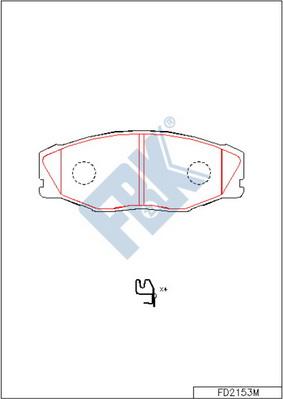 FBK FD2153M - Тормозные колодки, дисковые, комплект autospares.lv