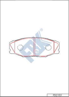 FBK FD2153 - Тормозные колодки, дисковые, комплект autospares.lv