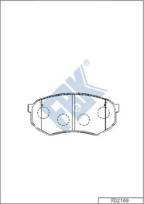 FBK FD2169 - Тормозные колодки, дисковые, комплект autospares.lv