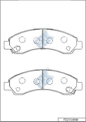 FBK FD21096M - Тормозные колодки, дисковые, комплект autospares.lv