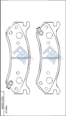 FBK FD21092M - Тормозные колодки, дисковые, комплект autospares.lv